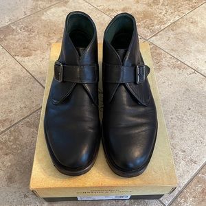 Johnston & Murphy Black Myles Buckle Chukka Boots Size 8